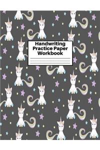 Handwriting Practice Paper Workbook