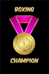 Boxing Champion Notebook
