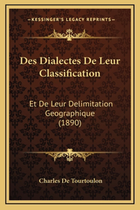 Des Dialectes De Leur Classification