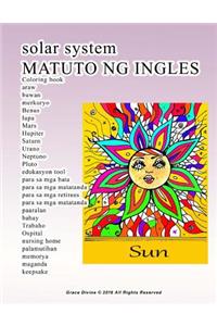 Solar System Matuto Ng Ingles Coloring Book Araw Buwan Merkuryo Benus Lupa Mars Hupiter Saturn Urano Neptuno Pluto Edukasyon Tool Para Sa MGA Bata Para Sa MGA Matatanda Para Sa MGA Retirees Para Sa MGA Matatanda Paaralan