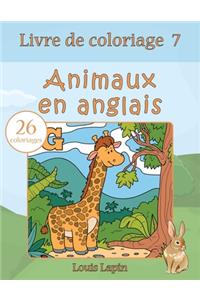 Livre de coloriage animaux en anglais