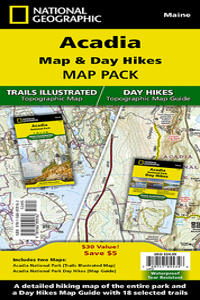 Acadia National Day Hikes and National Park [Map Pack Bundle]