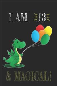 I AM 13 and Magical !! Dragon Notebook