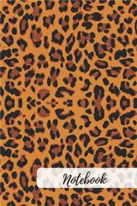 Leopard Spots Notebook universal size A5 (6 x 9 in) 110 Lined lines Pages Journal for gift Wild Animal Pattern