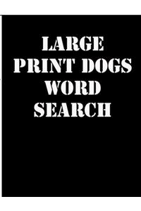 large print dogs word search