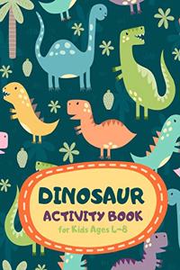 Dinosaur Activity Book for Kids Ages 4-8