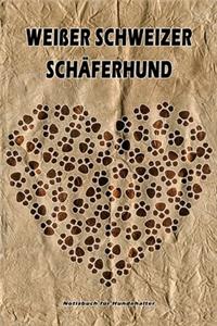 Weißer Schweizer Schäferhund Notizbuch für Hundehalter