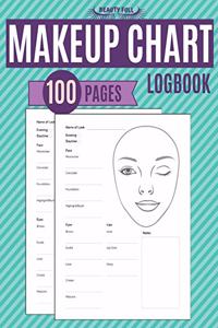 Makeup Chart Logbook 100 Pages