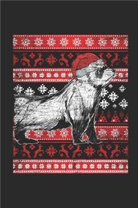 Ugly Christmas - Ferret: Blank Lined Notebook / Journal (6 X 9 -120 Pages) - Ugly Christmas Gift Idea