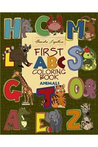 First ABC Coloring Books Animals