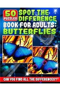 Spot the Difference Book for Adults - Butterflies