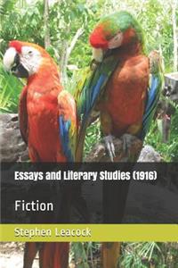 Essays and Literary Studies (1916): Fiction