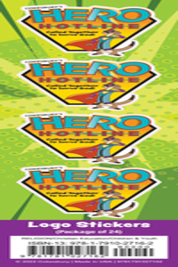 Vacation Bible School (Vbs) Hero Hotline LOGO Stickers (Pkg of 24)