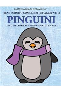 Libro da colorare per bambini di 4-5 anni (Pinguini)