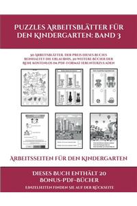 Arbeitsseiten für den Kindergarten (Puzzles Arbeitsblätter für den Kindergarten