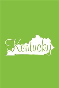 Kentucky - Lime Green Lined Notebook with Margins