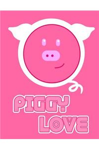 Piggy Love: Address Book, Large Print, 8 1/2 X 11