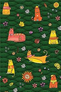 Bullet Journal Notebook for Cat Lovers Cute Cats Pattern 4