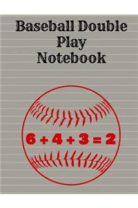 Baseball Double Play Notebook, Graph Paper, 4x4 Grid