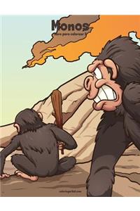 Monos libro para colorear 2