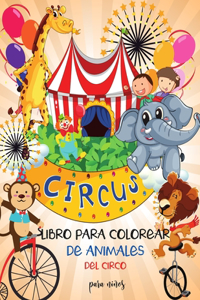 Libro para colorear de animales de circo para niños