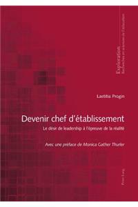 Devenir Chef d'Établissement