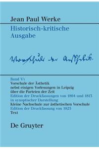 Vorschule Der Aesthetik