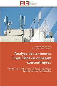 Analyse des antennes imprimées en anneaux concentriques