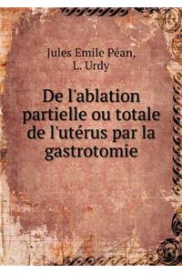 de l'Ablation Partielle Ou Totale de l'Utérus Par La Gastrotomie