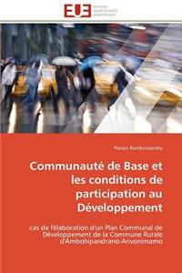 Communauté de Base Et Les Conditions de Participation Au Développement