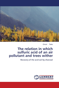 relation in which sulfuric acid of an air pollutant and trees wither