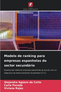 Modelo de ranking para empresas espanholas do sector secundário
