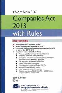 Companies Act 2013 With Rules (Hardbound Pocket Edition)