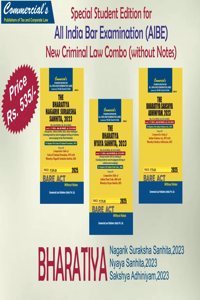 Combo AIBE NEW CRIMINAL LAWS ( BNS, BNSS & BSA ) 3 Books set without Notes