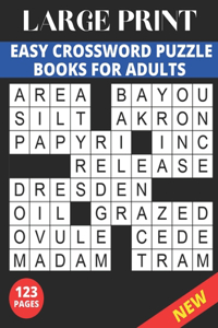 Large Print Easy Crossword Puzzle Book For Adults