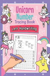 Unicorn Number Tracing Book Left Handwriting