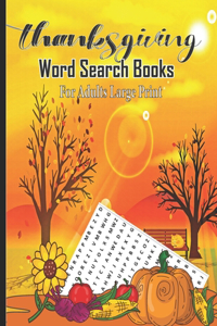 Thanksgiving Word Search Books For Adults Large Print