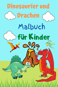 Dinosaurier und Drachen Malbuch für Kinder