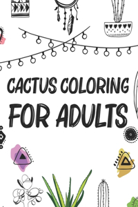 Cactus Coloring For Adults