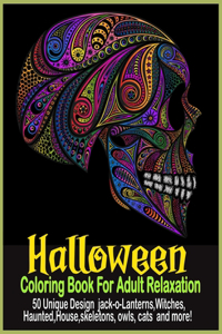 Halloween Coloring Book For Adult Relaxation