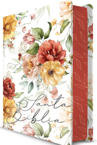 Biblia Rvr 1960 Letra Grande Tamaño Manual, Tapa Dura Flores / Spanish Bible Rvr 1960 Handy Size Large Print Hardcover with Flowers