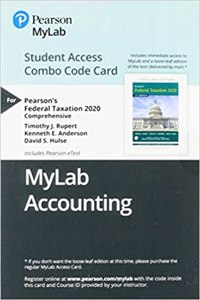 Mylab Accounting with Pearson Etext -- Combo Access Card -- For Pearson's Federal Taxation 2020 Comprehensive