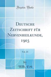 Deutsche Zeitschrift FÃ¼r Nervenheilkunde, 1903, Vol. 23 (Classic Reprint)