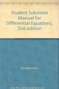 Student Solutions Manual for Differential Equations, 2nd edition