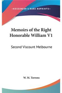 Memoirs of the Right Honorable William V1