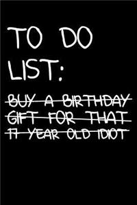 17th Birthday To Do List