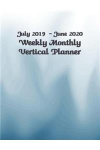 July 2019 - June 2020 Weekly Monthly Vertical Planner