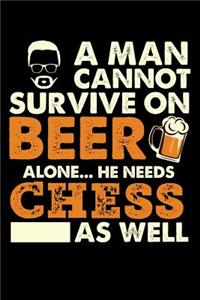 A Man Cannot Survive On Beer Alone He Needs Chess As Well