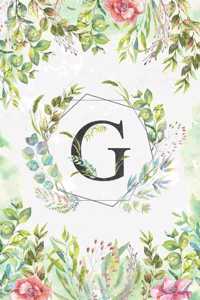 G - Monogrammed Floral Journal