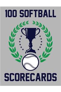 100 Softball Scorecards: 100 Scoring Sheets For Baseball and Softball Games